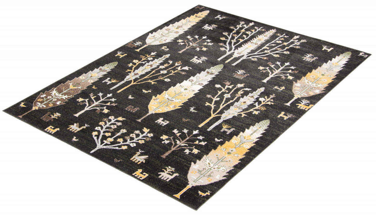 Tapis lavable en machine Pine Black - 3'0 x 5'0|Carpette Pine noire lavable à la machine - 3 pi 0 po x 5 pi 0 po|D86FZLUH