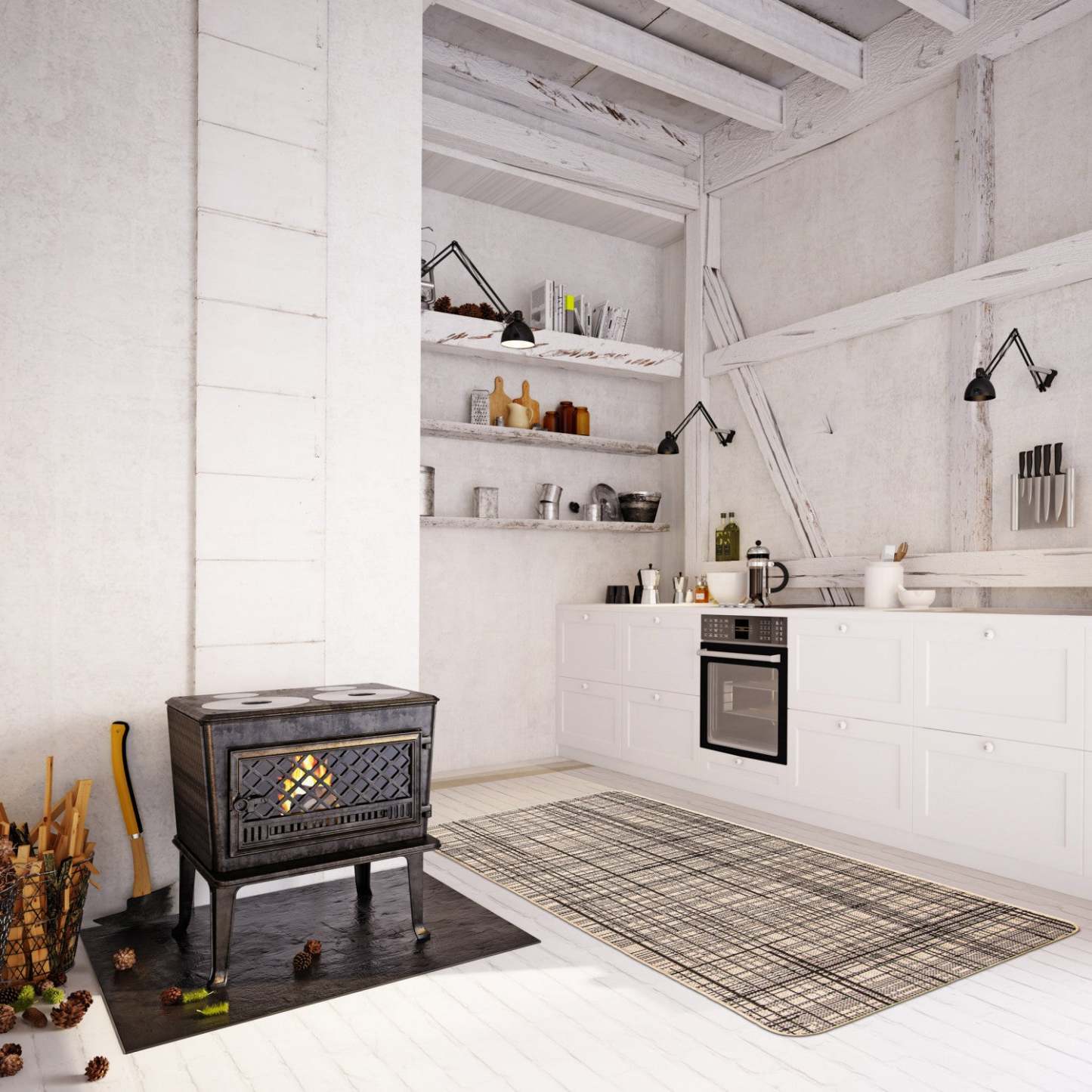 Carpette Panthea crème - 3 pi 3 po x 4 pi 7 po