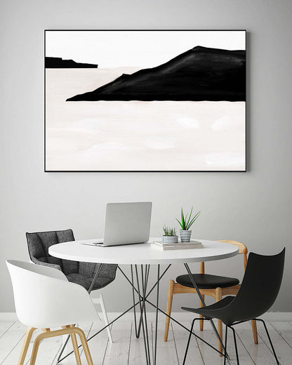 Black Mountains Canvas Framed Black 36x24 Wall Art|Œuvre d'art murale sur toile encadrée noire « Black Mountains » 36 x 24