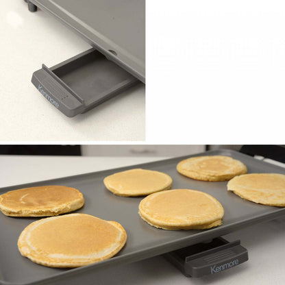 Plaque chauffante électrique antiadhésive Kenmore 10 po x 18 po, grise - KKNSEGGrey