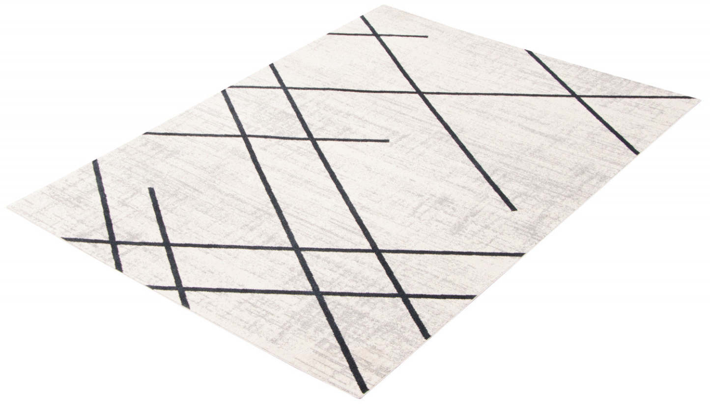 Tapis Damali ivoire/bleu lavable en machine - 3'0 x 5'0|Carpette Damali ivoire et bleue lavable à la machine - 3 pi 0 po x 5 pi 0 po|D86FFQBJ