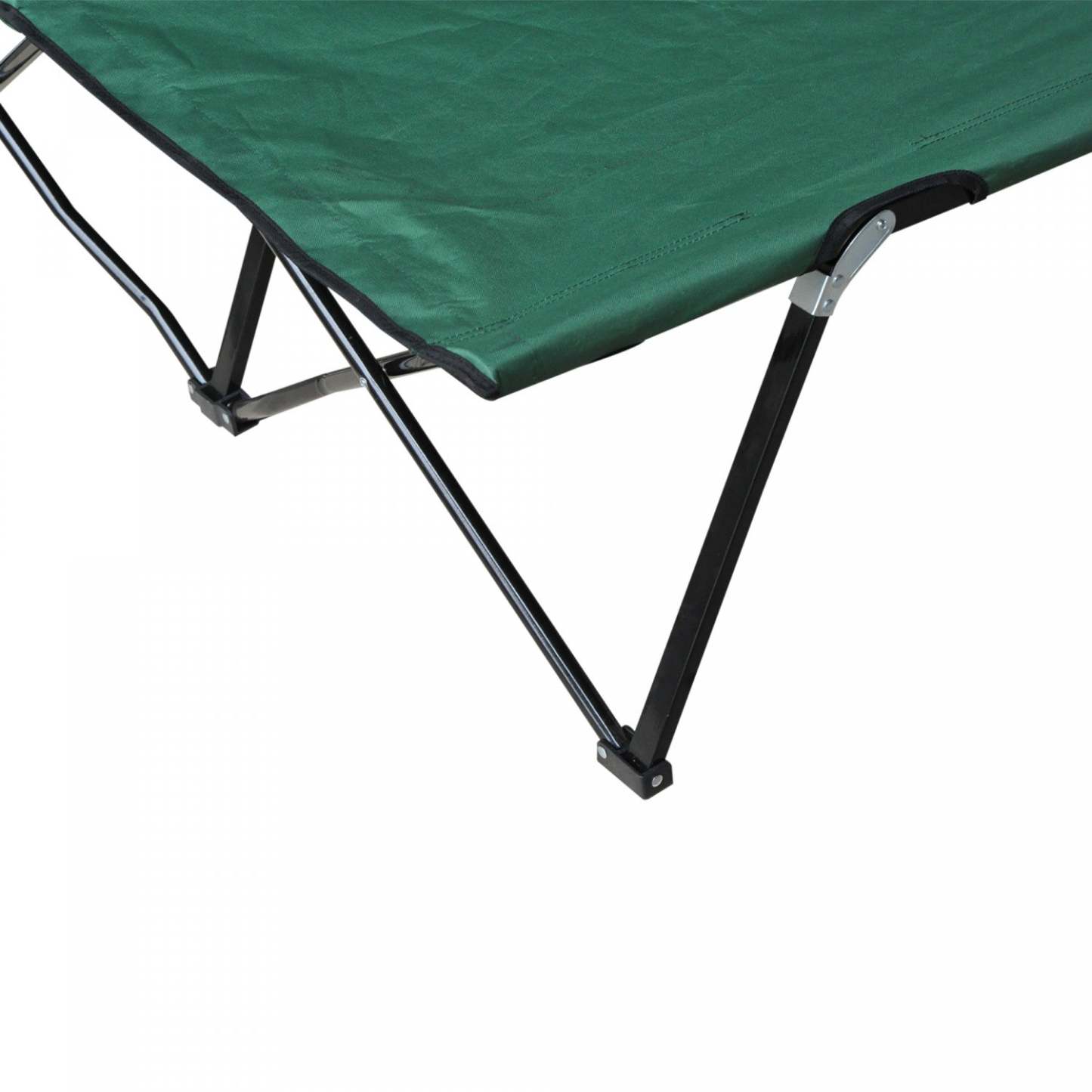 Outsunny 76 Lit de camping pliable pour deux personnes avec sac de transport, vert