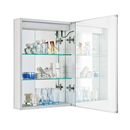 Stapik LED Medicine Mirror Cabinet - Silver|Armoire à pharmacie Stapik avec miroir et DEL - argentée