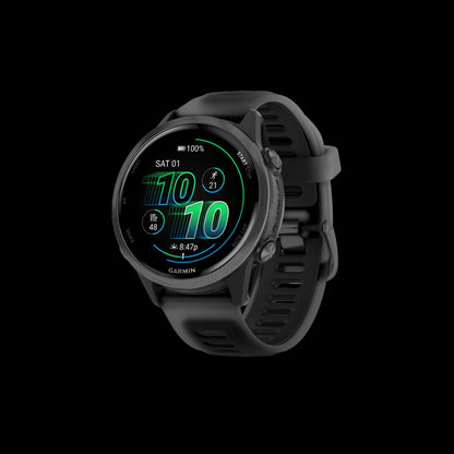 Montre intelligente Garmin Forerunner 570 42 mm, Amoled, Aluminium gris ardoise, Noir, Suivi de fitness GPS, Course, Triathlon, Autonomie de 10 jours