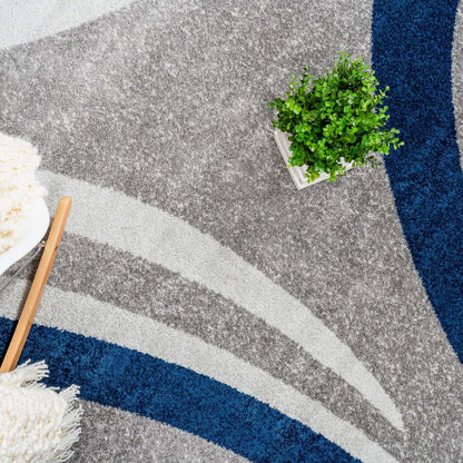 Tapis Roma Crescent bleu marine 7 x 10 | D80GLLDW