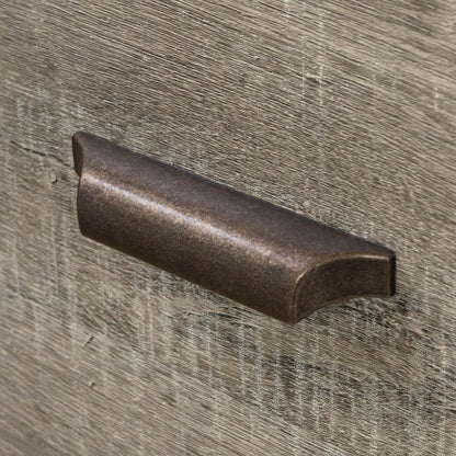 Bureau d'ordinateur Versa avec huche - Chêne patiné | Versa Bureau De Travail Pour Ordinateur Avec Huche - Chene Vieilli