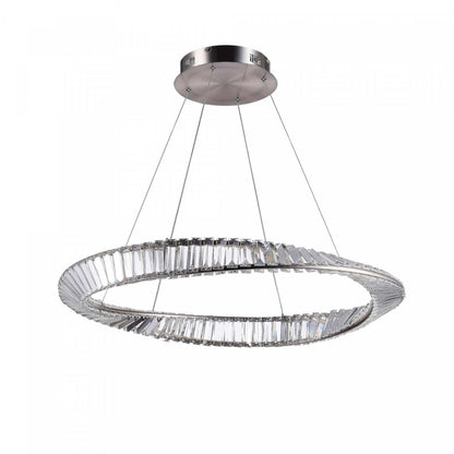 Stella 50 W LED Satin Nickel Pendant|Luminaire suspendu Stella nickel satiné à DEL de 50 W|D06HAD64