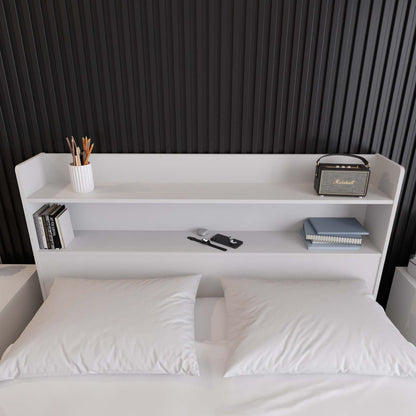 Nordika Hunter Bookcase Queen Headboard - White|Tête de lit bibliothèque Hunter Nordika - blanche