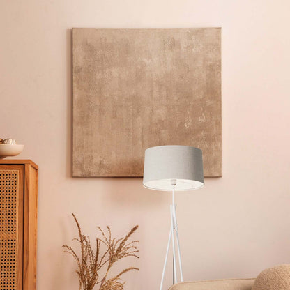 66 Lampadaire blanc élégant à pieds croisés avec abat-jour en tissu | Lampe à pied élégante blanche de 66 po à pattes croisées avec abat-jour en tissu