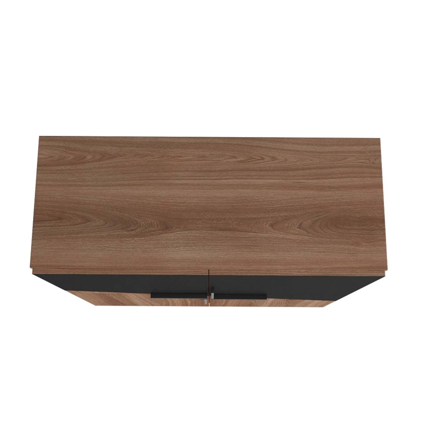 Manhattan Comfort Beekman Low 4-Shelf Accent Cabinet - Brown &amp; Black|Petite armoire décorative Beekman de Manhattan Comfort avec 4 tablettes - brune et noire