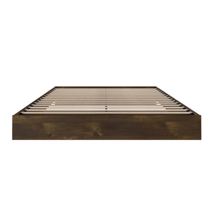 Lit plateforme queen Nordika - Truffe | Grand lit plateforme Nordika - truffe | D08HM2GR