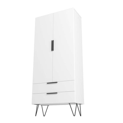 Manhattan Comfort Beekman 6-Shelf Accent Cabinet - Blanc|Armoire décorative Beekman de Manhattan Comfort avec 6 tablettes - blanche