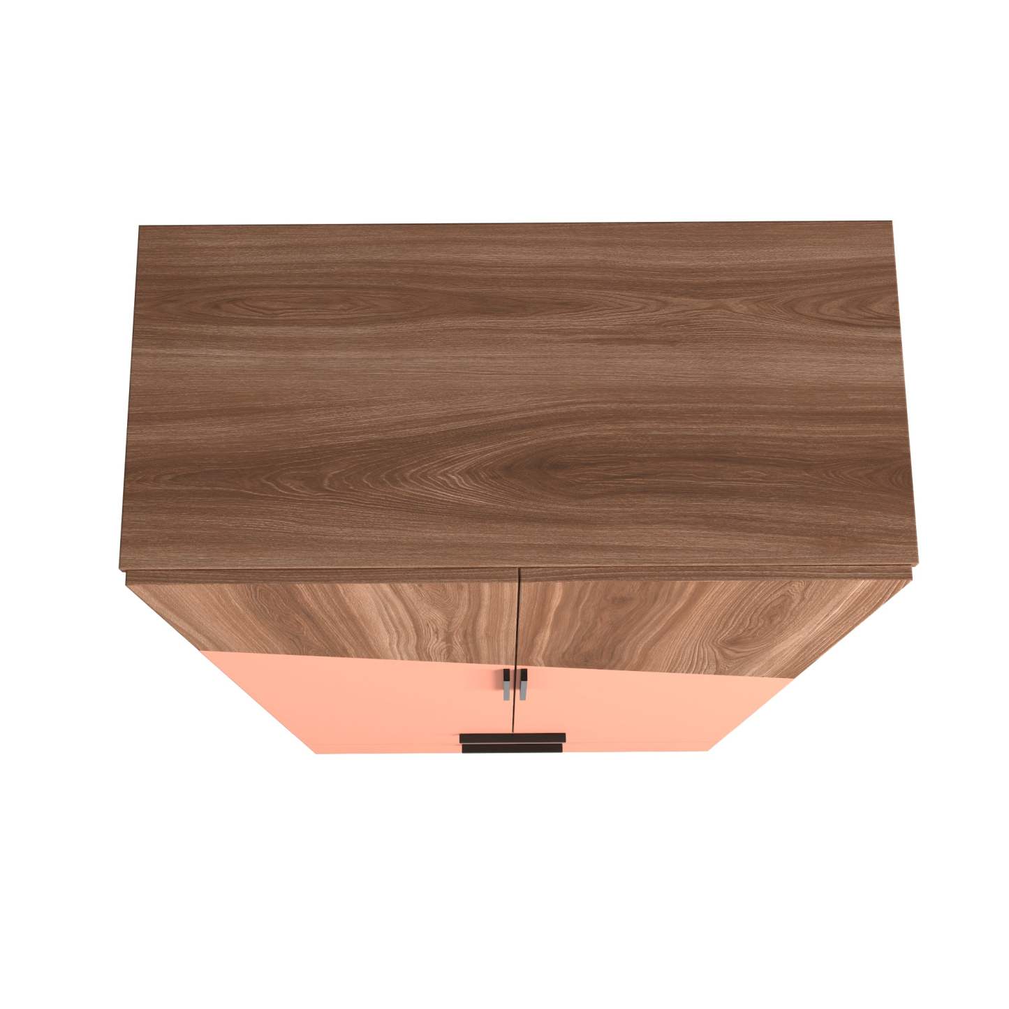 Manhattan Comfort Beekman 6-Shelf Accent Cabinet - Brun &amp; Rose|Armoire décorative Beekman de Manhattan Comfort avec 6 tablettes - brune et rose