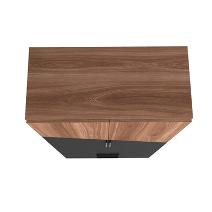 Manhattan Comfort Beekman 6-Shelf Accent Cabinet - Brown &amp; Black|Armoire décorative Beekman de Manhattan Comfort avec 6 tablettes - brune et noire