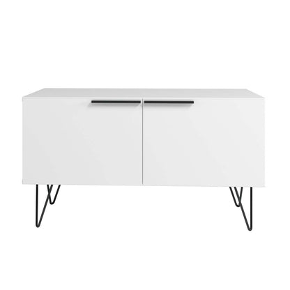 Manhattan Comfort Beekman 2-Shelf Accent Cabinet - Blanc|Armoire décorative Beekman de Manhattan Comfort avec 2 tablettes - blanche