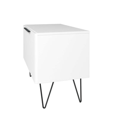 Manhattan Comfort Beekman 2-Shelf Accent Cabinet - Blanc|Armoire décorative Beekman de Manhattan Comfort avec 2 tablettes - blanche