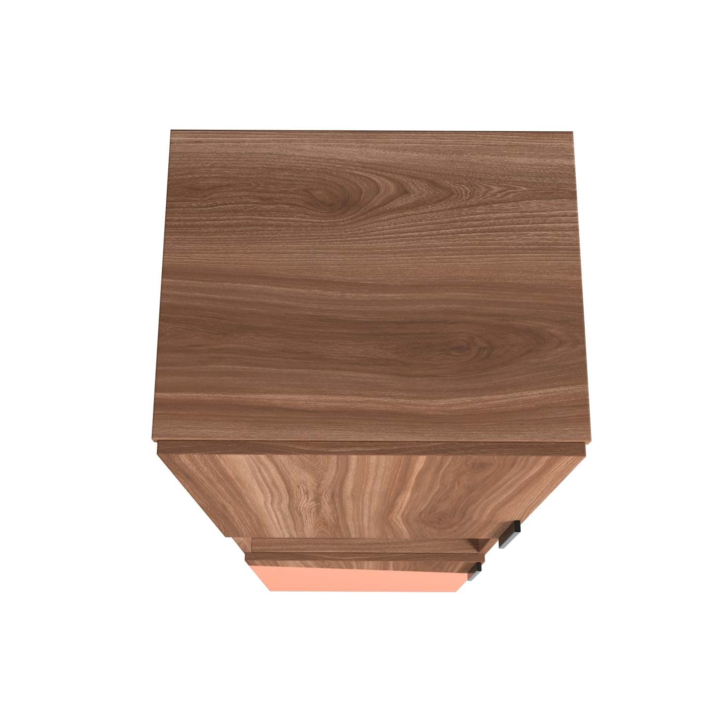 Manhattan Comfort Beekman 17.51 ​​Narrow Library Cabinet with 5 Shelves - Brown &amp; Pink|Armoire bibliothèque étroite Beekman de Manhattan Comfort de 17,51 po avec 5 tablettes - brune et rose