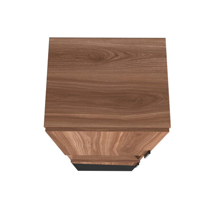 Manhattan Comfort Beekman 17.51 ​​Narrow Library Cabinet with 5 Shelves - Brown &amp; Black|Armoire bibliothèque étroite Beekman de Manhattan Comfort de 17,51 po avec 5 tablettes - brune et noire