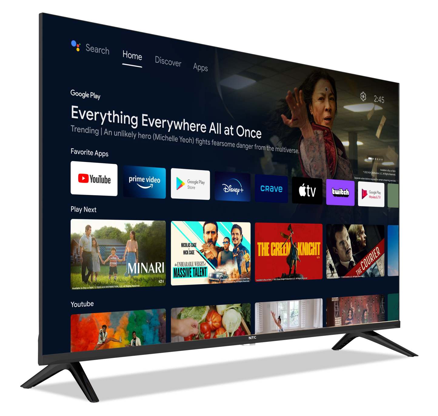 Téléviseur Android intelligent NTC 40 HD 1080p | Téléviseur intelligent NTC HD 1080p de 40 po avec AndroidTVMC