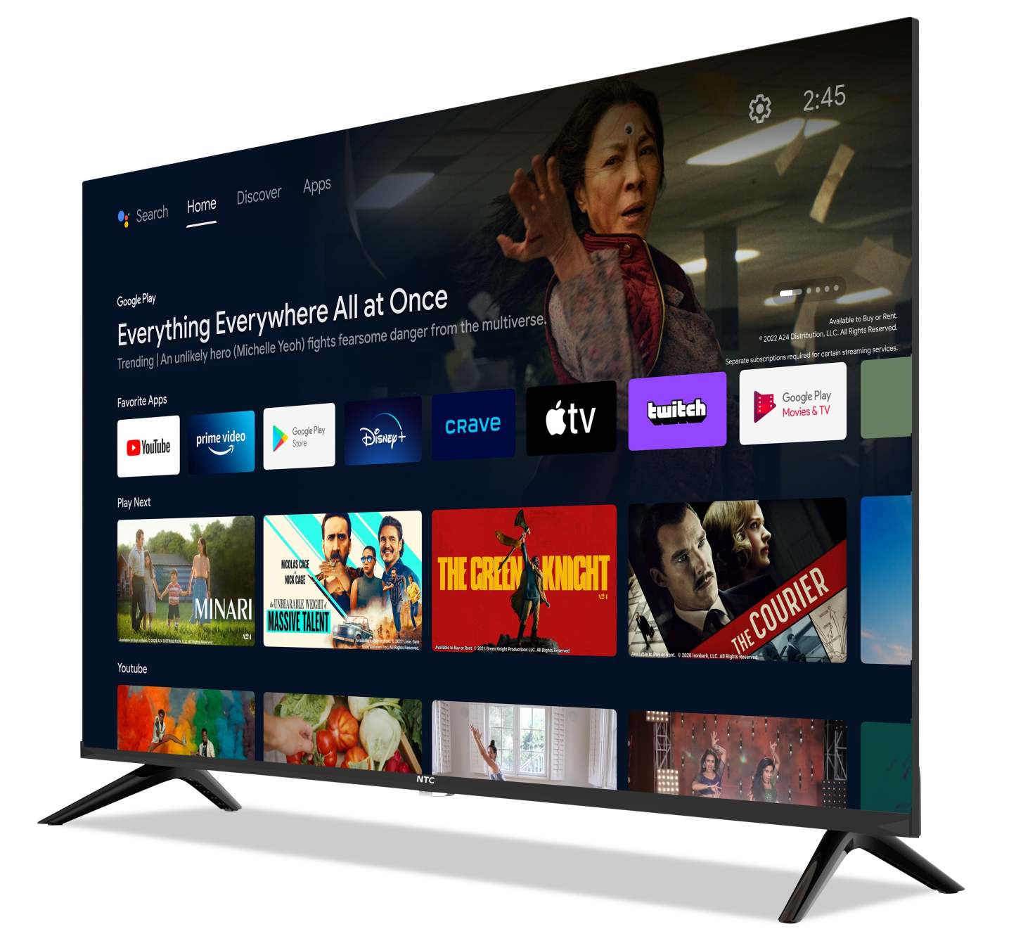 Téléviseur Android intelligent NTC 40 HD 1080p | Téléviseur intelligent NTC HD 1080p de 40 po avec AndroidTVMC