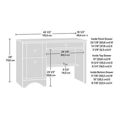 Harbor View 43.47 Computer Office Desk - Salt Oak|Bureau d'ordinateur Harbour View de 43,47 po - chêne salé