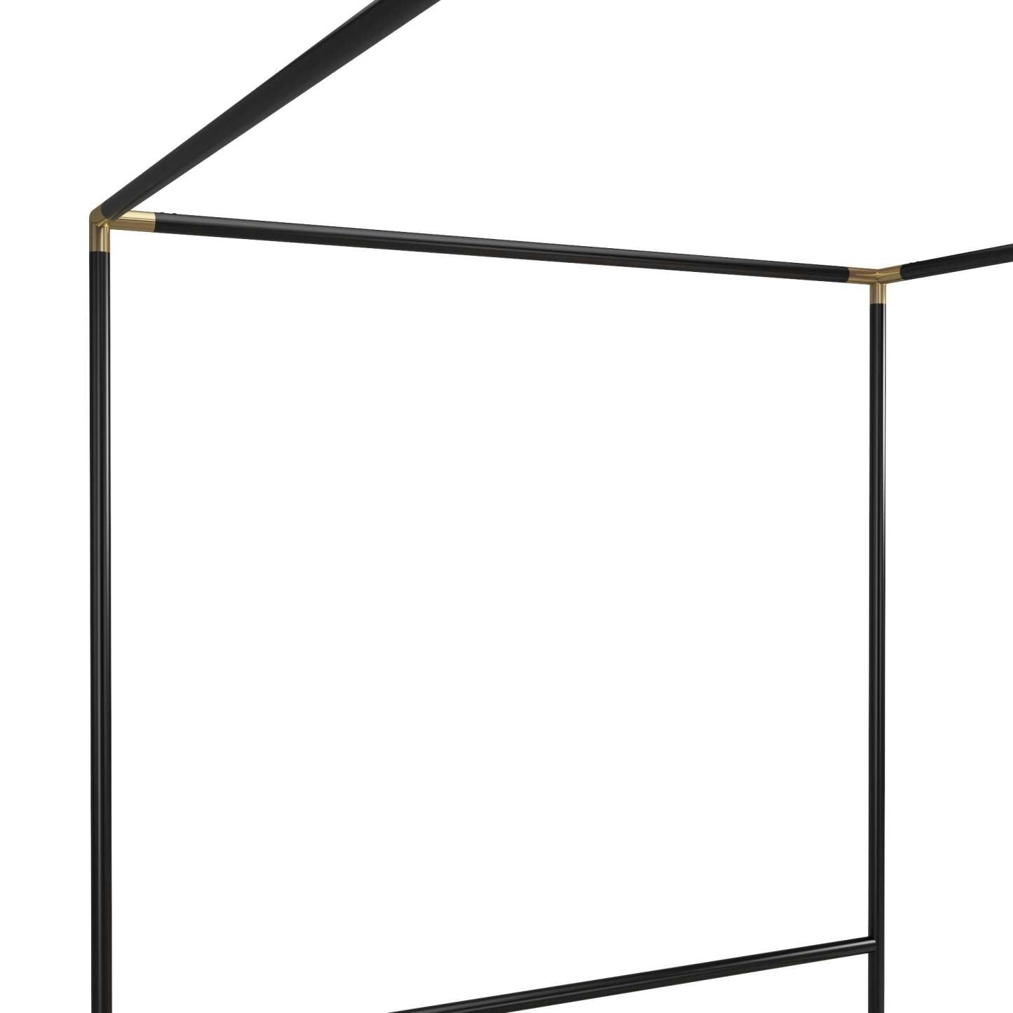Cosmoliving By Cosmopolitan Celeste Canopy Metal Queen Bed - Black/Gold|Grand lit à baldaquin Celeste de Cosmoliving By Cosmopolitan en métal - noir et doré