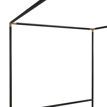 Cosmoliving By Cosmopolitan Celeste Canopy Metal Queen Bed - Black/Gold|Grand lit à baldaquin Celeste de Cosmoliving By Cosmopolitan en métal - noir et doré