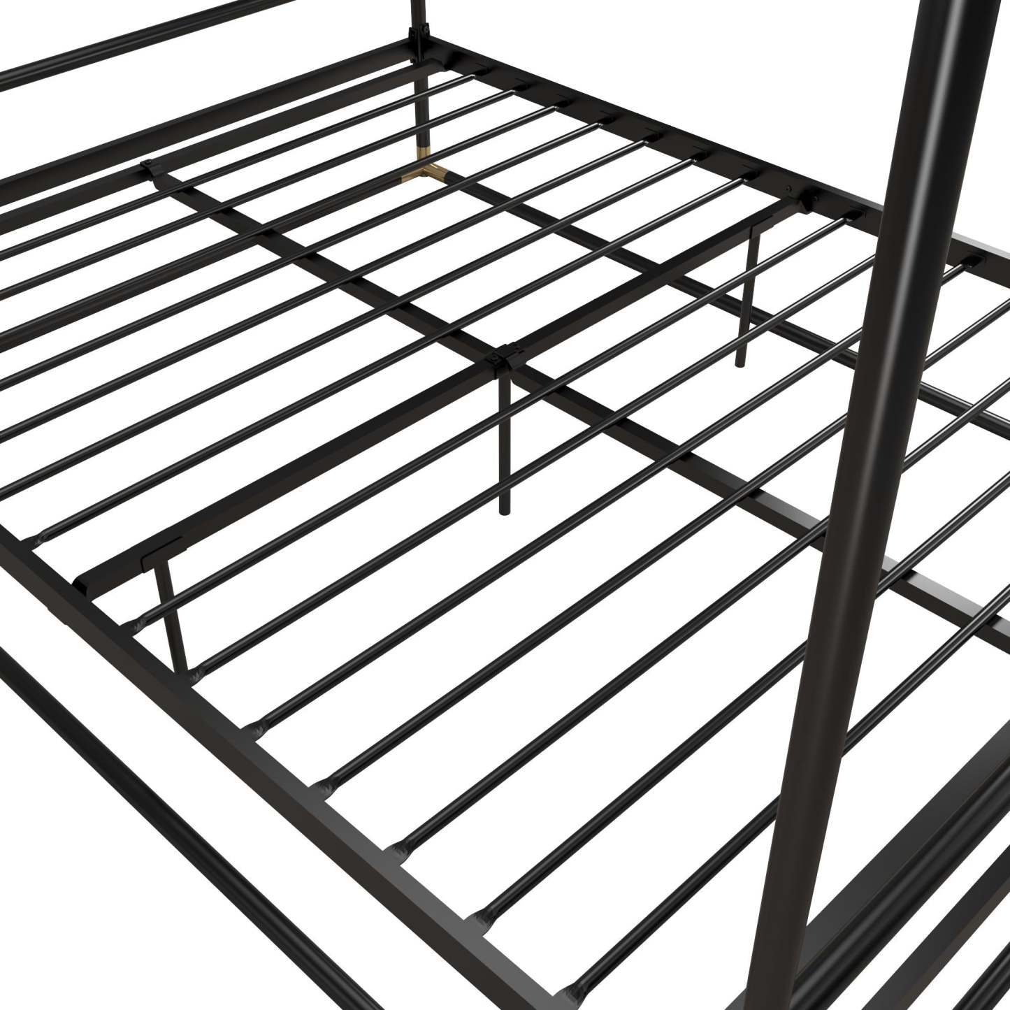 Cosmoliving By Cosmopolitan Celeste Canopy Metal Queen Bed - Black/Gold|Grand lit à baldaquin Celeste de Cosmoliving By Cosmopolitan en métal - noir et doré