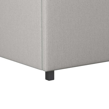 Lit Queen en tissu Novogratz Brittany avec tiroirs de rangement - Gris clair|Grand lit Brittany de Novogratz en tissu avec tiroirs de rangement - gris clair