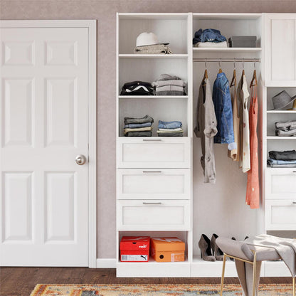 Dorel Home Elba 3-Drawer Modular Closest Unit - Chêne ivoire|Meuble de garde-robe modulaire Elba Dorel Home à 3 tiroirs - chêne ivoire