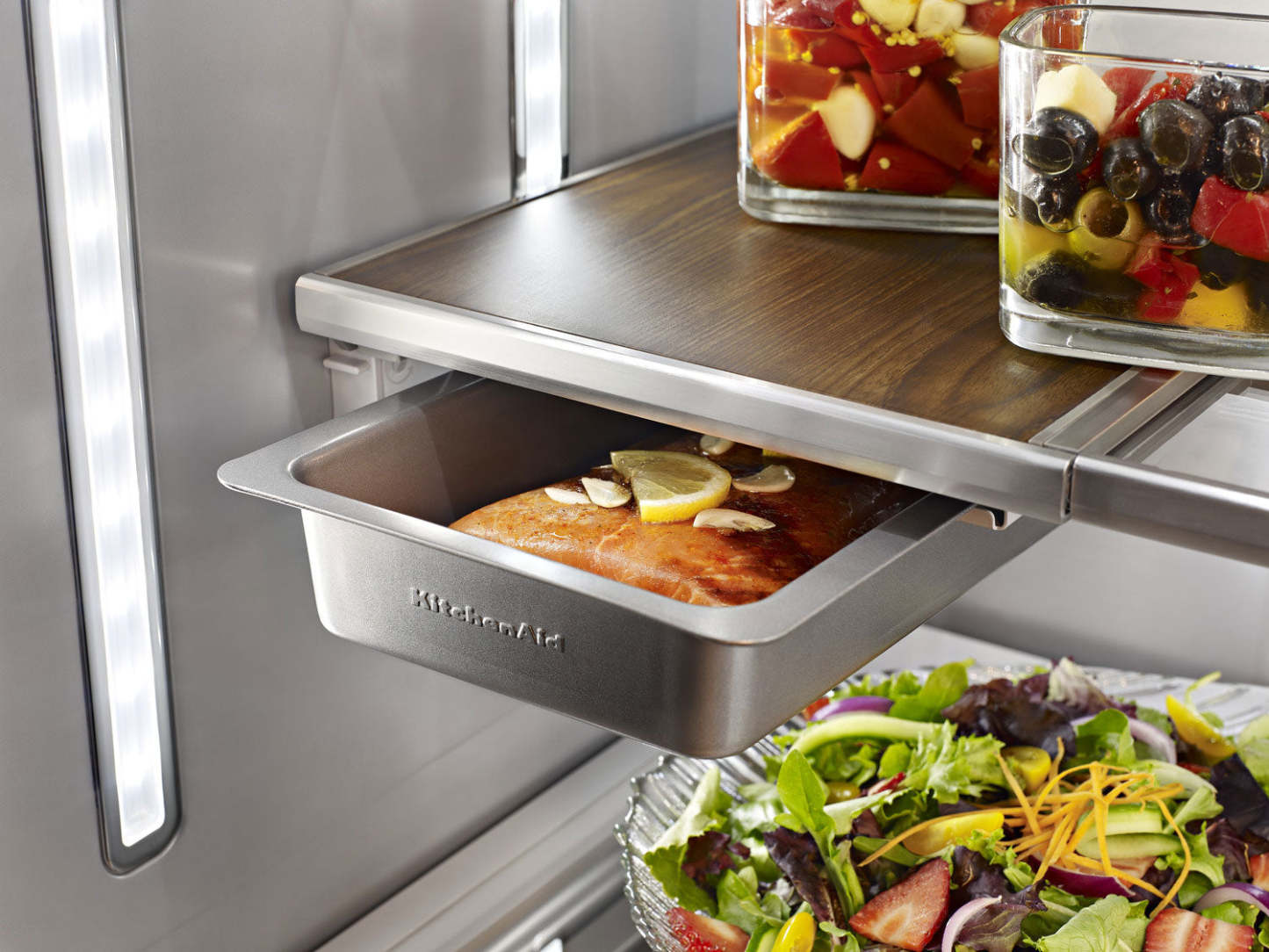 Réfrigérateur KitchenAid de 24 pi³ et de 36 po à portes françaises - acier inoxydable avec finition PrintShield™ - KRFC…