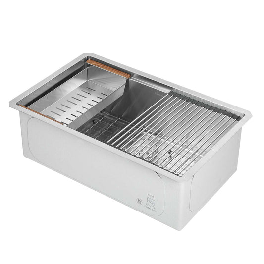 Ancona 30 Undermount Workstation Kitchen Sink - AN-3372|Évier de cuisine poste de travail sous plan Ancona de 30 po - AN-3372|D77GD24D