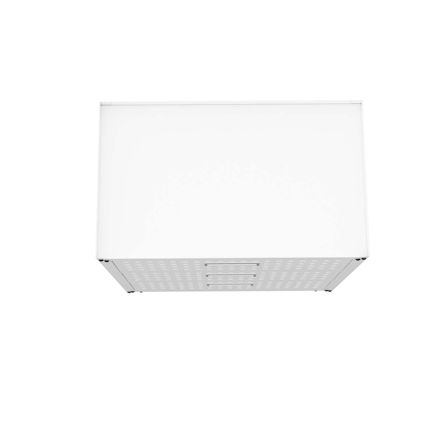 Manhattan Comfort Fortress Textured Metal 31.5 Garage Mobile Chest with 3 Drawers - Blanc|Commode verticale mobile Fortress de Manhattan Comfort de 31,5 po en métal texturé avec 3 tiroirs pour le garage - blanc