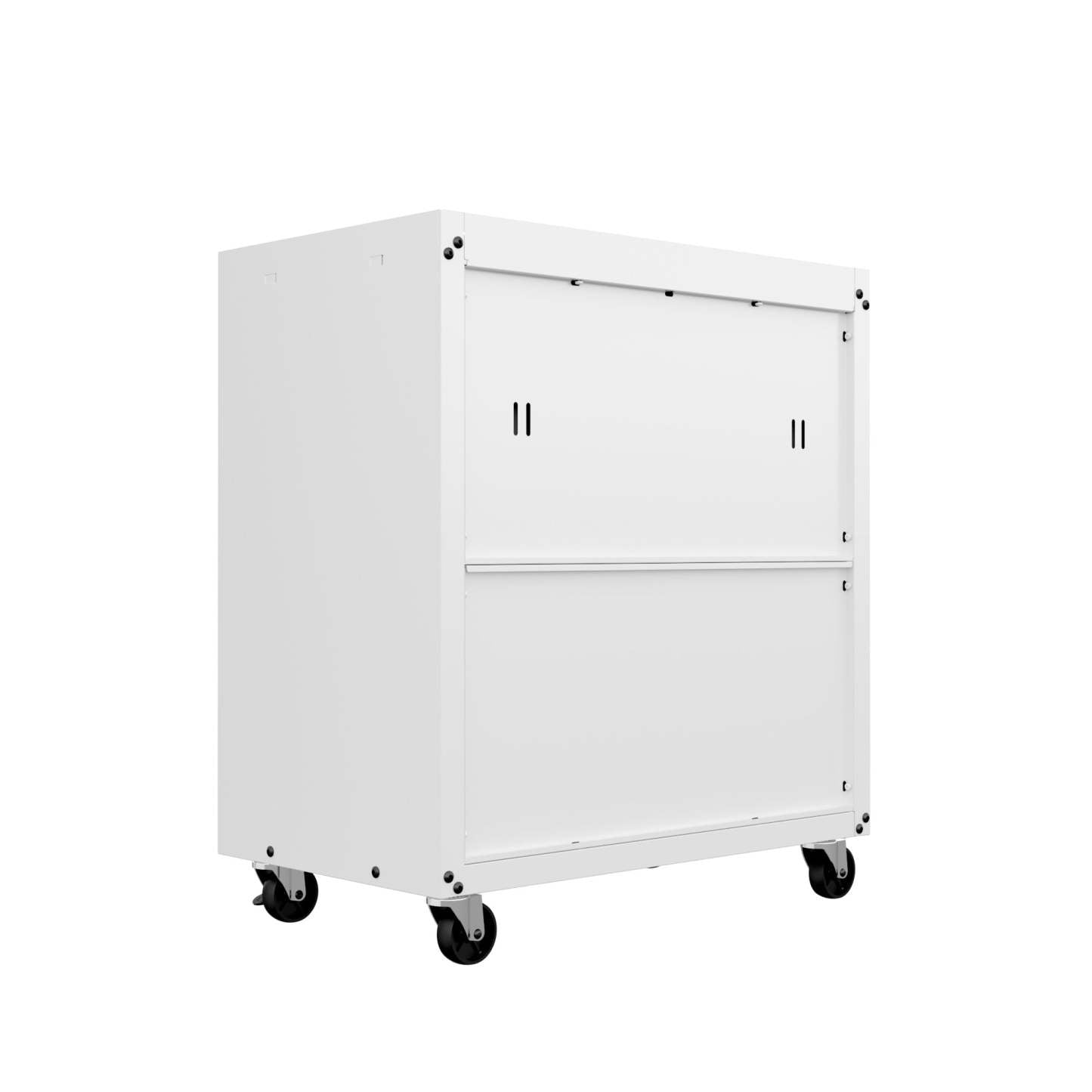 Manhattan Comfort Fortress Textured Metal 31.5 Garage Mobile Chest with 3 Drawers - Blanc|Commode verticale mobile Fortress de Manhattan Comfort de 31,5 po en métal texturé avec 3 tiroirs pour le garage - blanc
