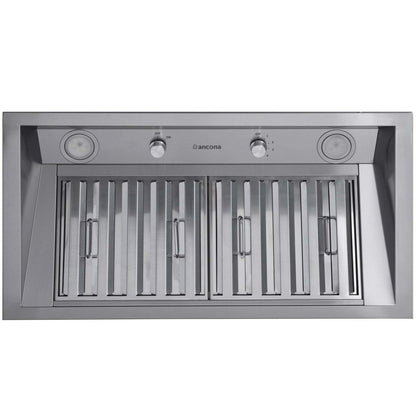 Hotte de cuisine à conduit Ancona Pro 28 encastrable en acier inoxydable - AN-1329 | Insertion de hotte de cuisinière à conduit Ancona Pro de 28 po en acier inoxydable - AN-1329 | D77GRRO9