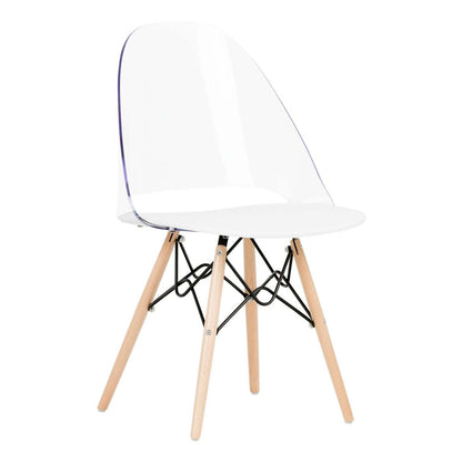 Chaise de bureau de style Eiffel Annexe - Blanc pur | Chaise de bureau Annexe style tour Eiffel - blanc solide | D83GX5VQ