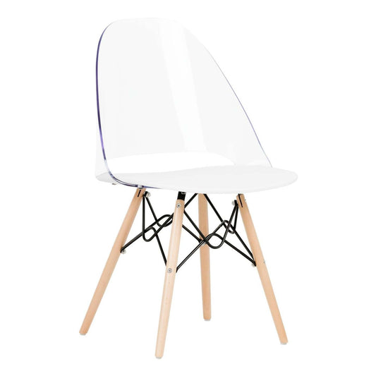 Chaise de bureau de style Eiffel Annexe - Blanc pur | Chaise de bureau Annexe style tour Eiffel - blanc solide | D83GX5VQ