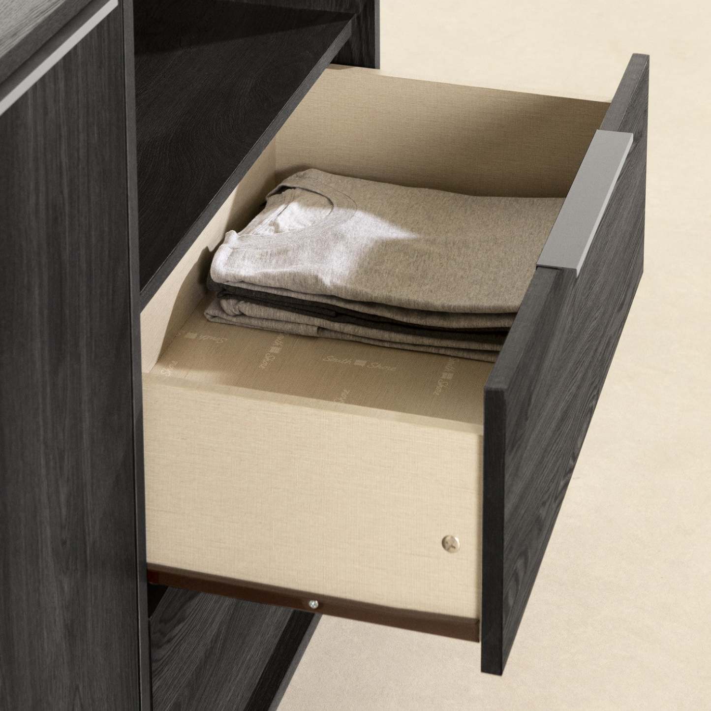 Hourra 2-Drawer Dresser - Grey Oak|Commode Hourra à 2 tiroirs - chêne gris