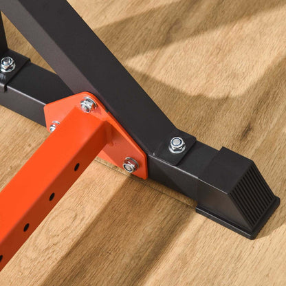 Soozier Support de Squat et Banc de Musculation réglable en Hauteur et en Base en Acier|Soozier Paire de Supports pour Haltères et Bancs de Musculation, en Acier, réglables en Hauteur et en Base