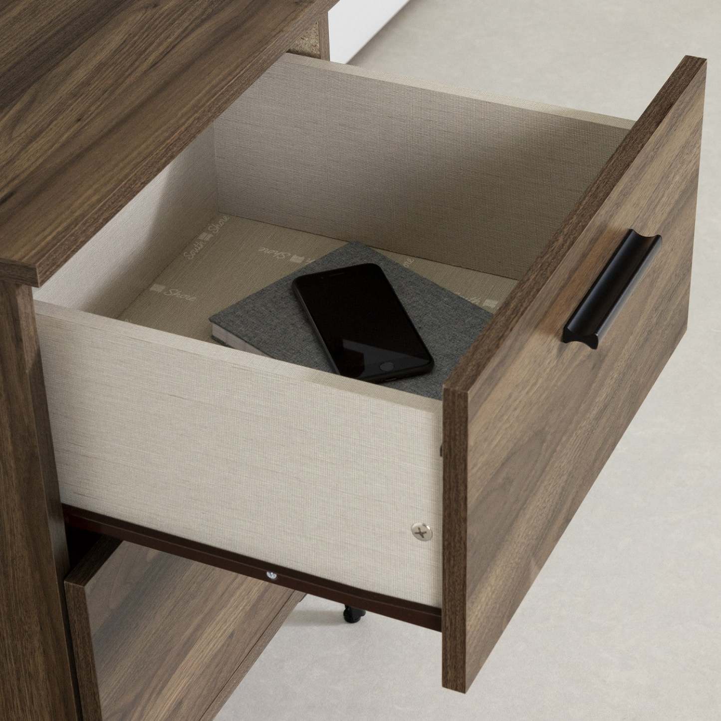 Musano 2-Drawer Nightstand - Natural Walnut|Table de nuit Musano à 2 tiroirs - noyer naturel
