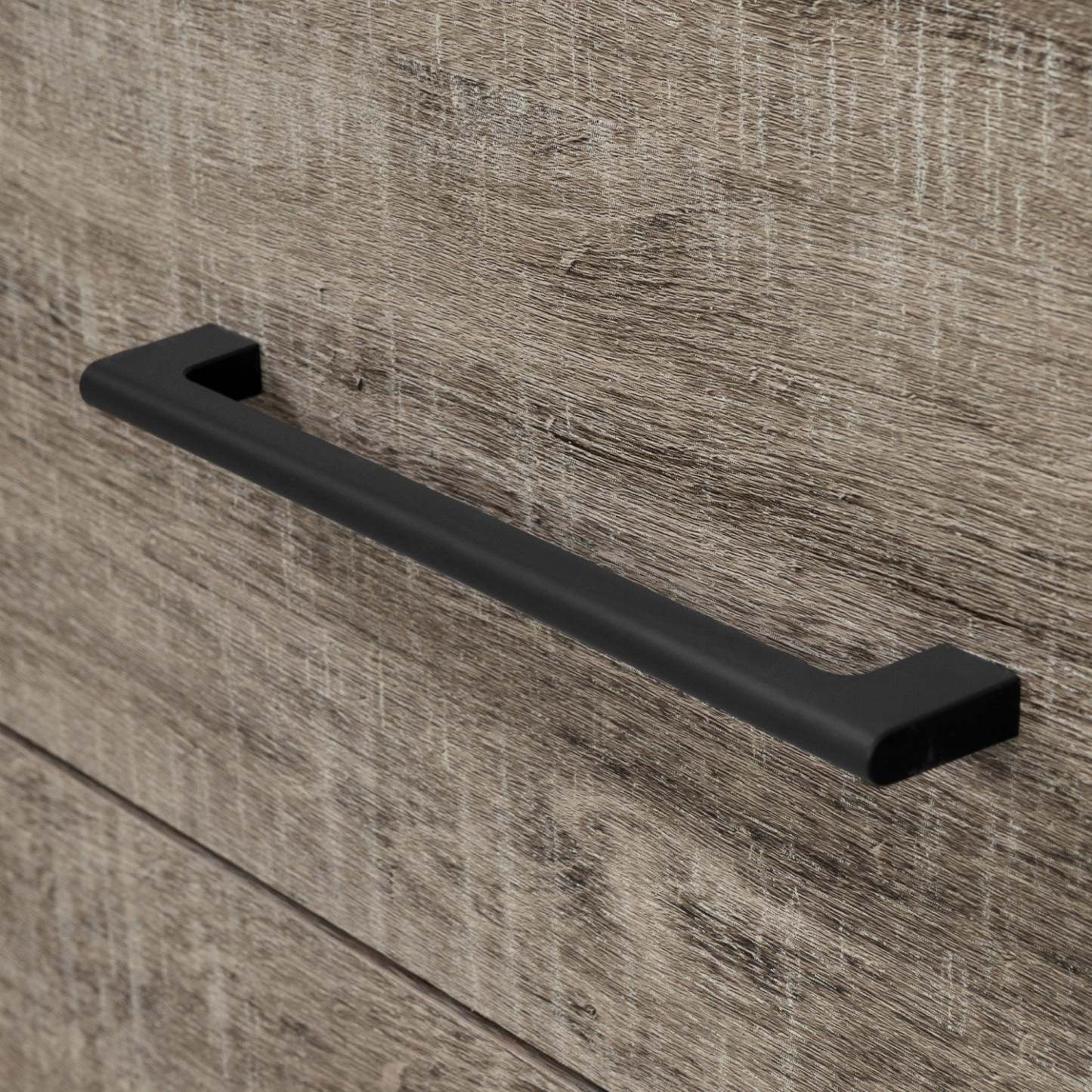 Commode à 6 tiroirs Londen - Chêne noir frotté et patiné | Commode Londen 6 Tiroirs - Noir Antique Et Chene Vieilli