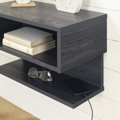 Sazena Floating Nightstand - Gray Oak | Sazena Table De Chevet Murale - Chêne Gris
