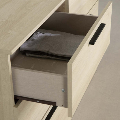 Commode à 6 tiroirs Step One Essential - Chêne blanchi | Commode Step One Essential à 6 tiroirs - chêne blanc