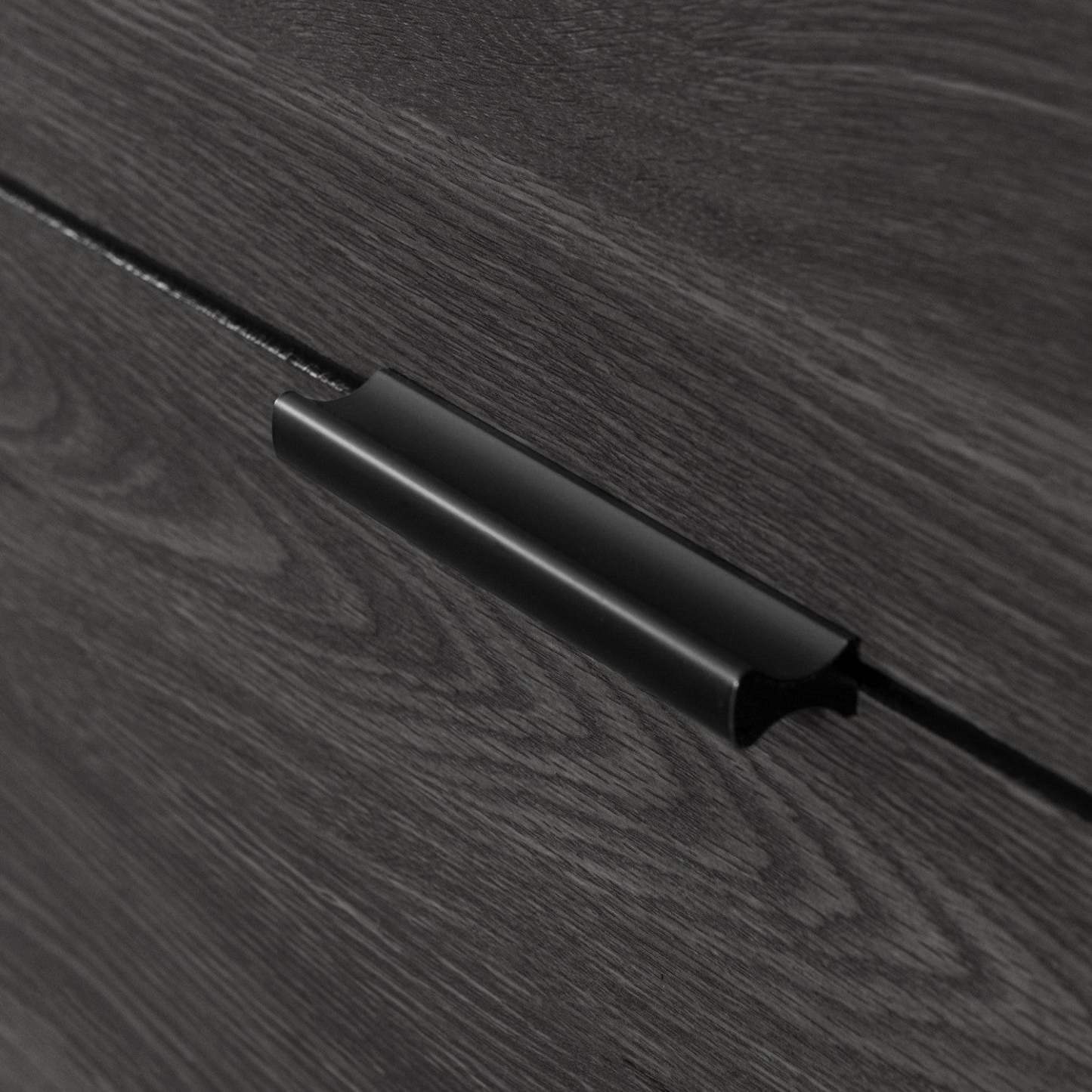 Tête de lit bibliothèque avec rangement Fynn - Chêne gris | Fynn Tete De Lit Avec Rangement - Chene Gris