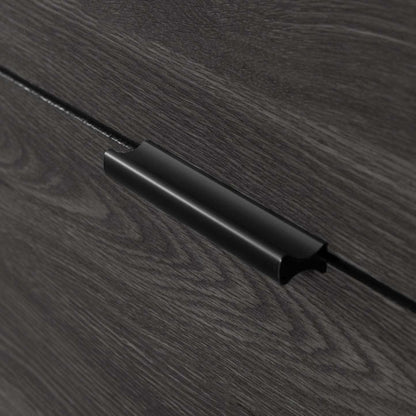 Tête de lit bibliothèque avec rangement Fynn - Chêne gris | Fynn Tete De Lit Avec Rangement - Chene Gris