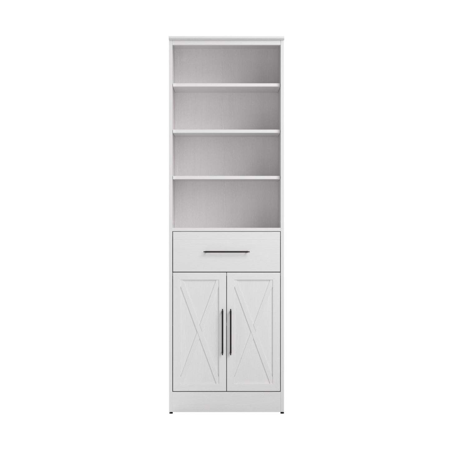 Bestar Key West 25 W Closet Organizer with Drawer &amp; Doors - Pure White Oak|Organisateur de garde-robe Key West de Bestar de 25 po (L) avec tiroir et portes - chêne blanc pur