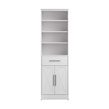 Bestar Key West 25 W Closet Organizer with Drawer &amp; Doors - Pure White Oak|Organisateur de garde-robe Key West de Bestar de 25 po (L) avec tiroir et portes - chêne blanc pur