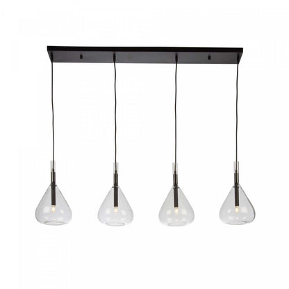 Plafonnier Conic 4 Lumières Noir|Luminaire suspendu Conic noir à 4 ampoules|D06HYYA6