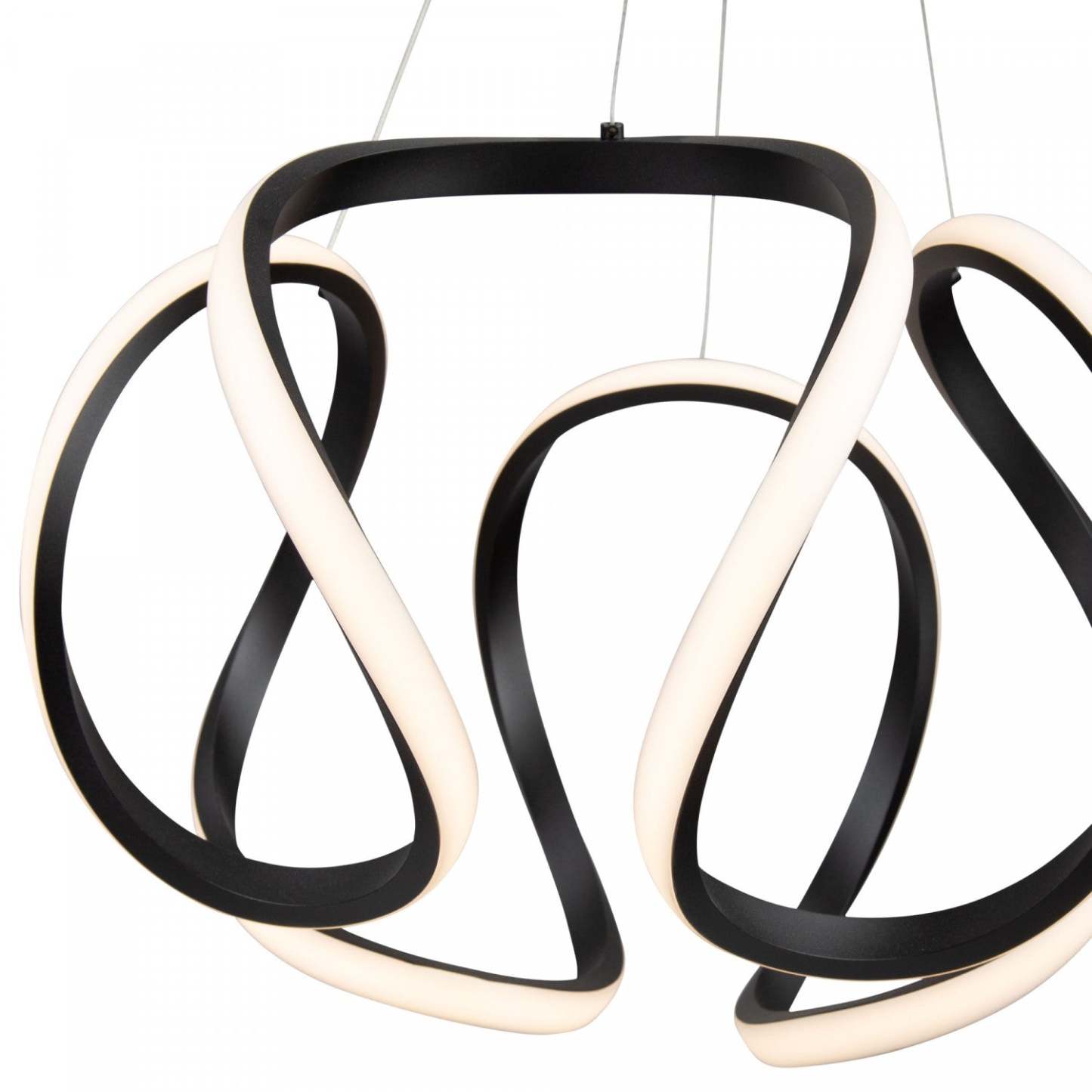 Suspension LED Mira 30 W Noir | Luminaire suspendu Mira noir à DEL de 30 W | D06H0NFD