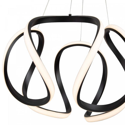 Suspension LED Mira 30 W Noir | Luminaire suspendu Mira noir à DEL de 30 W | D06H0NFD